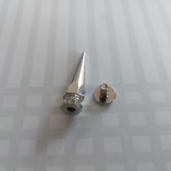 5 Adet 3,3cm. Vidalı Köşeli Pirinç Üzeri Nikel Kaplama Sivri Spike
