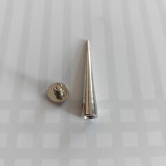 5 Adet 4 cm.Vidalı Pirinç Üzeri Nikel Kaplama Düz Sivri Spike