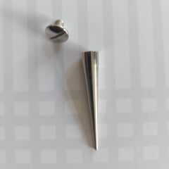 5 Adet 4 cm.Vidalı Pirinç Üzeri Nikel Kaplama Düz Sivri Spike