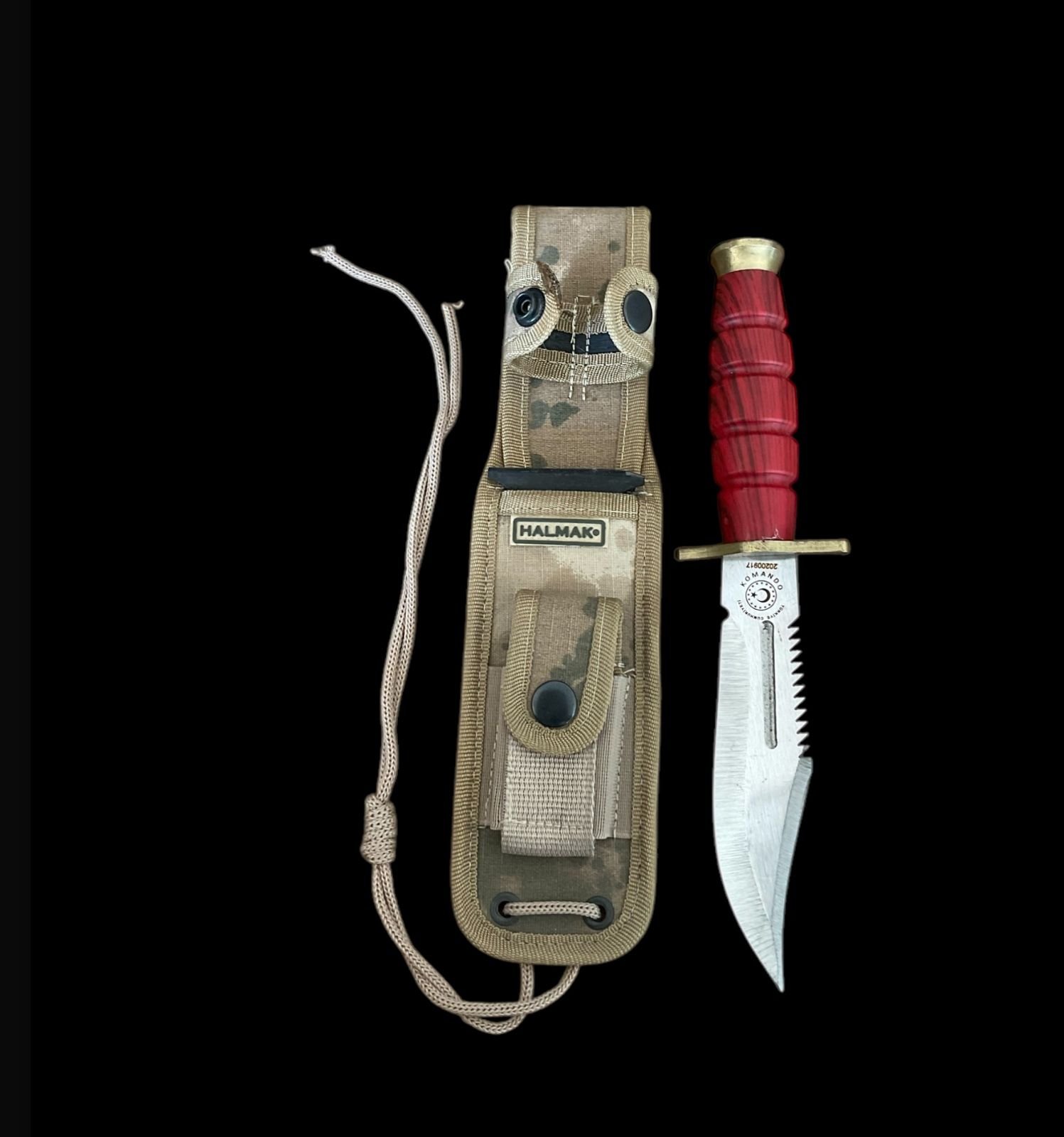 25 cm. Halmak JM.1 Paslanmaz Çelik Komando Bıçağı (Kılıfı İle Birlikte)