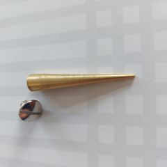 5 Adet 4 cm.Vidalı Ham Pirinç Düz Sivri Spike