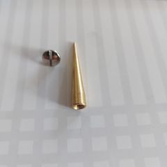 5 Adet 4 cm.Vidalı Ham Pirinç Düz Sivri Spike