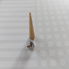 5 Adet 4 cm.Vidalı Ham Pirinç Düz Sivri Spike
