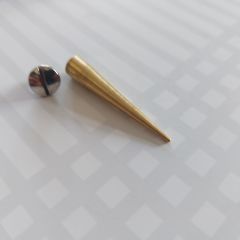 5 Adet 4 cm.Vidalı Ham Pirinç Düz Sivri Spike