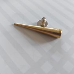 5 Adet 4 cm.Vidalı Ham Pirinç Düz Sivri Spike