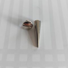 5 Adet 2,5 cm.Vidalı Pirinç Üzeri Nikel Kaplama Düz Sivri Spike