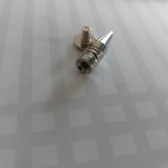 5 Adet 2,4 cm. Vidalı Pirinç Üzeri Nikel Kaplama Kanallı Sivri Spike