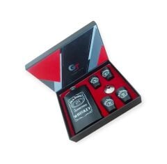 Mat Siyah Paslanmaz Çelik Matara Seti (9 oz-266ml. ve 4 Shot Bardaklı)