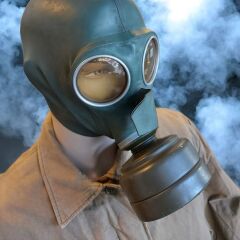 Ww2 Alman Luftschutz VM-34 Gaz Maskesi+Filitre