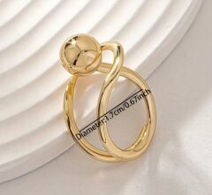 Donna Altın Renk Minimalist Top Yüzük Modeli