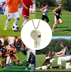 Donna Kristal Süsleme,Altın Kaplama Zincir Düdük Kolye Modeli