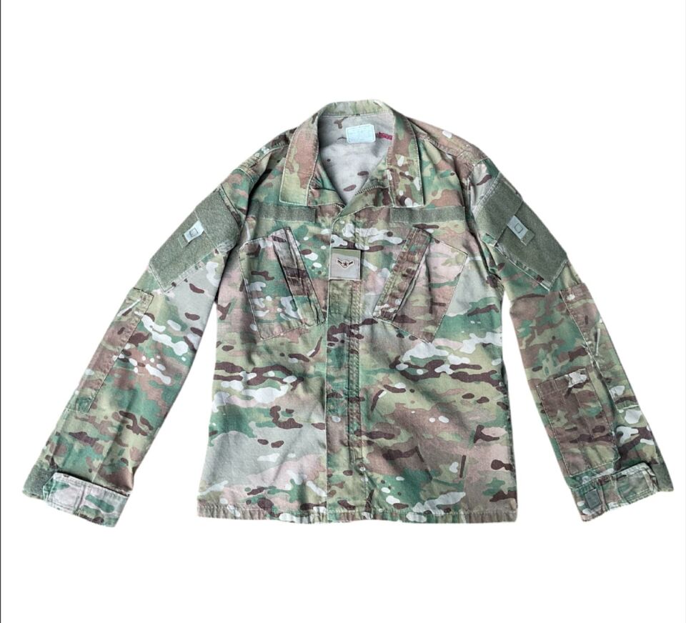 US Army Multicam Kamuflaj+Havacı Rütbe Peç Unisex (S Beden)