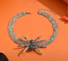 Donna Katman Zincir Yaka Gotik Örümcek Kolye Modeli