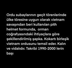 Vietnam Ordusu Subay Şapkası Unisex (57 Numara) Orjinal Ürün