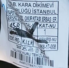 Kaput Haki Özel Onur Kıt'ası (45-B/S Beden) Sıfır Ürün