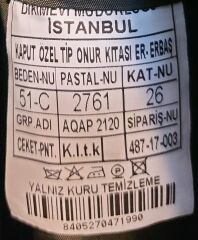 Kaput Haki Özel Onur Kıt'ası (51-C/M-L Beden) Sıfır Ürün