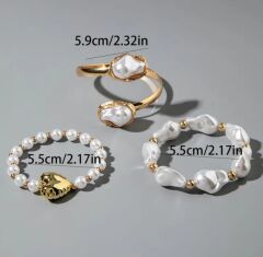 Donna 3 Parça Fransız Vintage Barok Tarzı Bileklik Seti