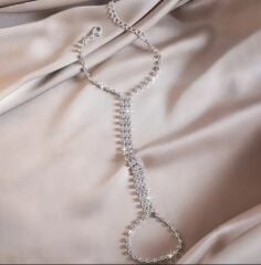 Donna Gümüş Renk Taşlı Ayak Parmak Zinciri