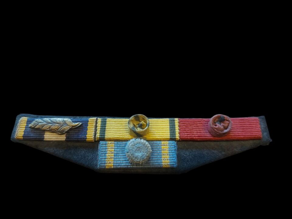 Ww2 Alman Luftwaffe  Subayına Ait 4'lü Şerit Rozet Barı