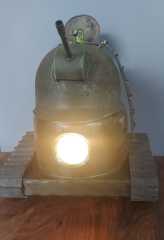 Metal Tank Formunda Abajur Modeli