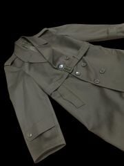 K.K.K. Haki Renk Subay Pardösü (Trençkot) Sıfır Ürün (48-B/M Beden)