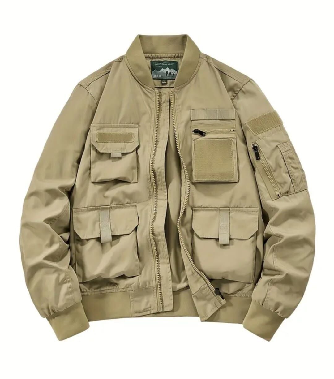 Açık Kahve Haki Tonda Bomber Mont Unisex Sıfır Ürün (XL Beden)