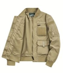 Açık Kahve Haki Tonda Bomber Mont Unisex Sıfır Ürün (XL Beden)