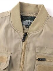 Açık Kahve Haki Tonda Bomber Mont Unisex Sıfır Ürün (XL Beden)
