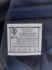 Lacivert Renk HKK Subay Harici Yazlık Takım (Ceket-Pantalon) Sıfır Ürün (48-4/ M Beden)