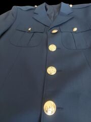 Lacivert Renk HKK Subay Harici Yazlık Takım (Ceket-Pantalon) Sıfır Ürün (48-8/M Beden)