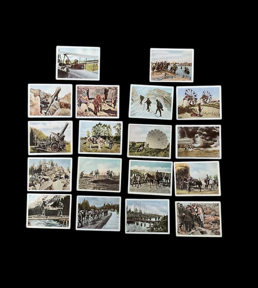 6x5 cm.  Ww1 Görselli Etiket Lotu (18 Adet)