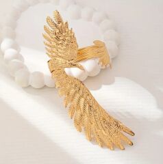 Donna Gold Renk Ayarlanabilir Bileklik Yüzük Seti