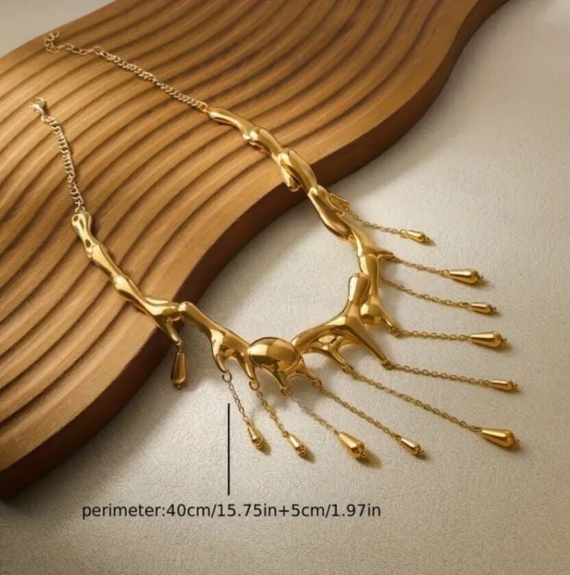 Donna Gold Renk Çinko Alaşımlı Boho Tassel Kolye