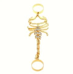 Donna Gold Renk Punk İlhamlı Açık Ağızlı Yüzük