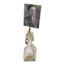 13 cm. Dekoratif Cam Şişe Üzerinde Notluk-Fotoğraflık