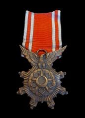 5x4 cm. Suriye Bronz Askeri Liyakat Madalyası