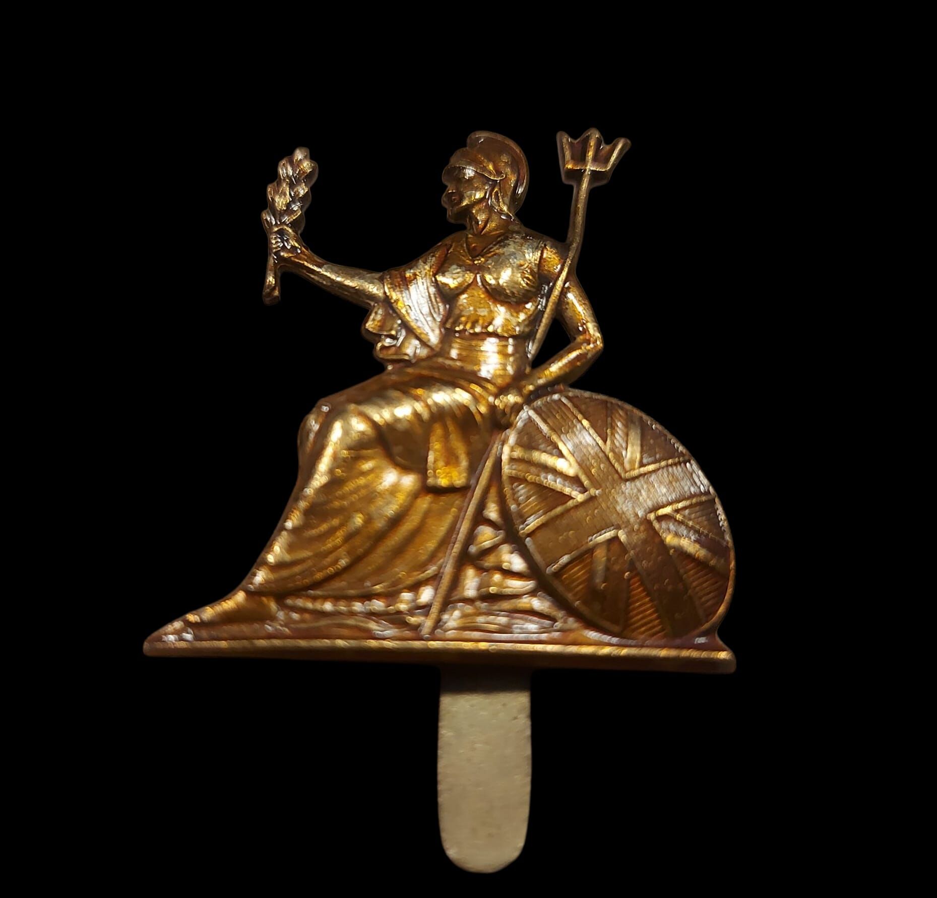 4x3.5cm. Ww2 İngiltere Kraliyet Norfolk Metal Askeri Şapka Kokartı