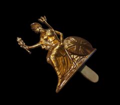 4x3.5cm. Ww2 İngiltere Kraliyet Norfolk Metal Askeri Şapka Kokartı