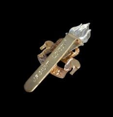 5x2.5 cm. İngiltere Kraliyet Ordusu Eğitim Birliği Raec Metal Askeri Şapka Kokartı