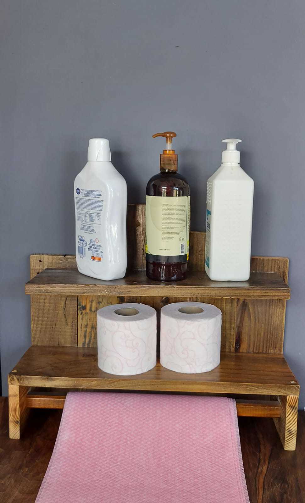 49x15x40 cm Ahşap Raflı Havluluk Modeli