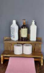 49x15x40 cm Ahşap Raflı Havluluk Modeli