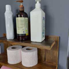 49x15x40 cm Ahşap Raflı Havluluk Modeli