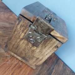 13x14x17 cm.Vintage Ahşap Kutu