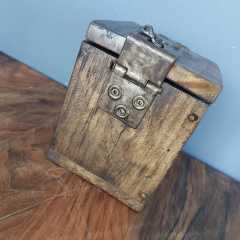 13x14x17 cm.Vintage Ahşap Kutu