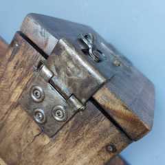 13x14x17 cm.Vintage Ahşap Kutu