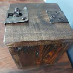 13x14x17 cm.Vintage Ahşap Kutu