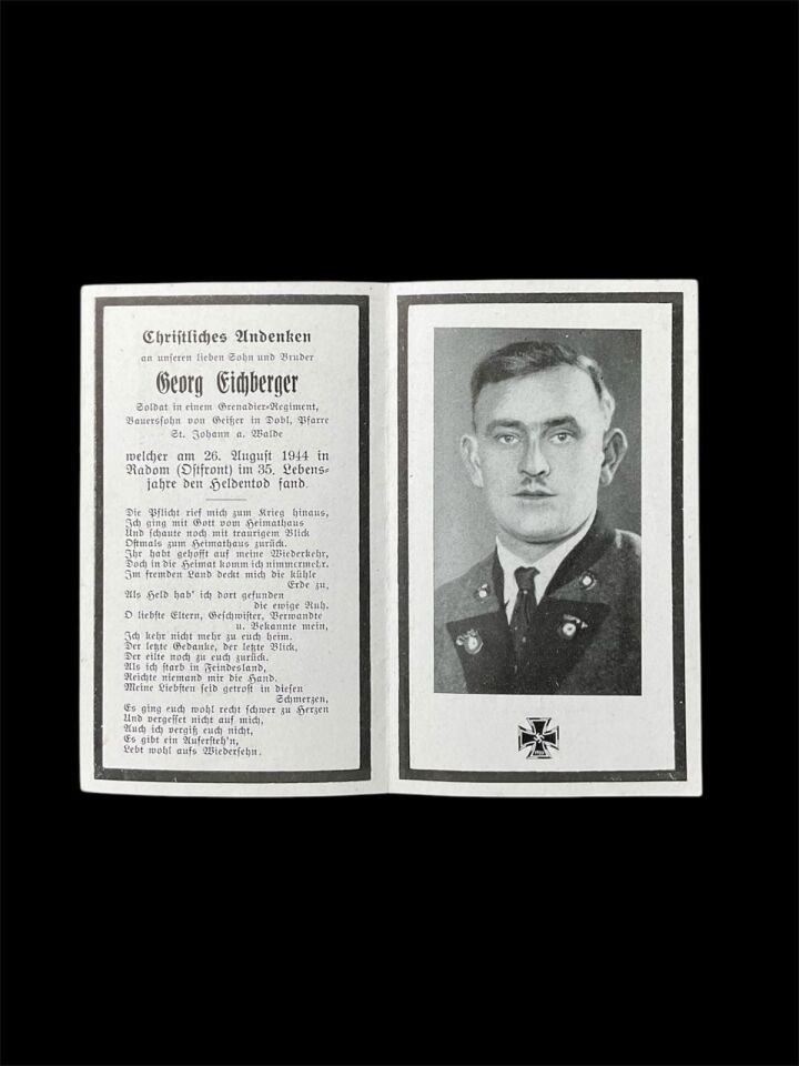 Ww2 Alman Ölüm Bildirisi Kartı-1