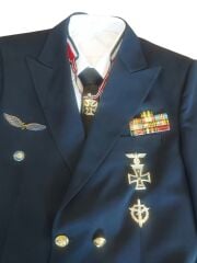 Ww2 Dönemi Alman Denizci Subay Ceket-Gömlek-Kravat (L Beden) Replika Ürün