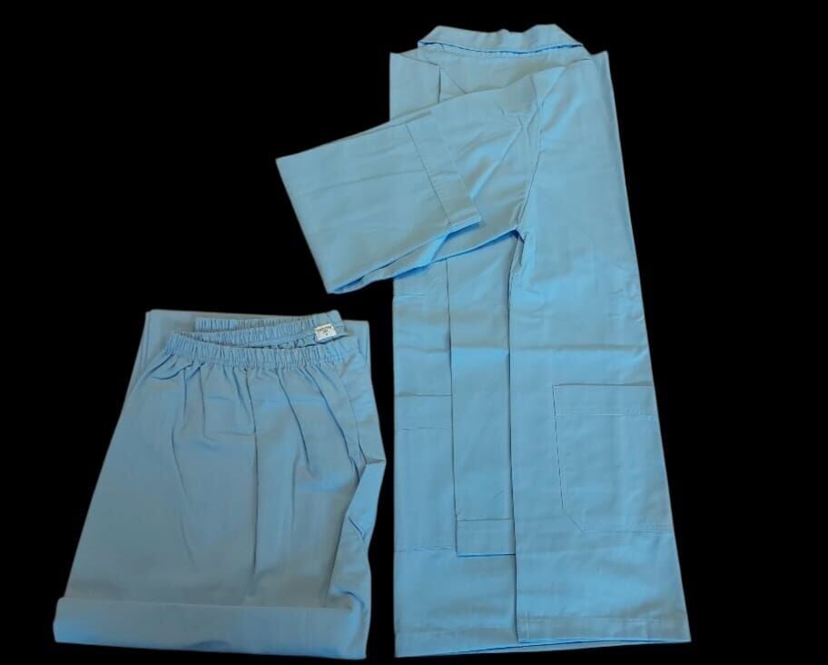 Mavi Renk Nostaljik Askeri Öğrenci Pijama Takımı Paketinde (1 Numara/S Beden)