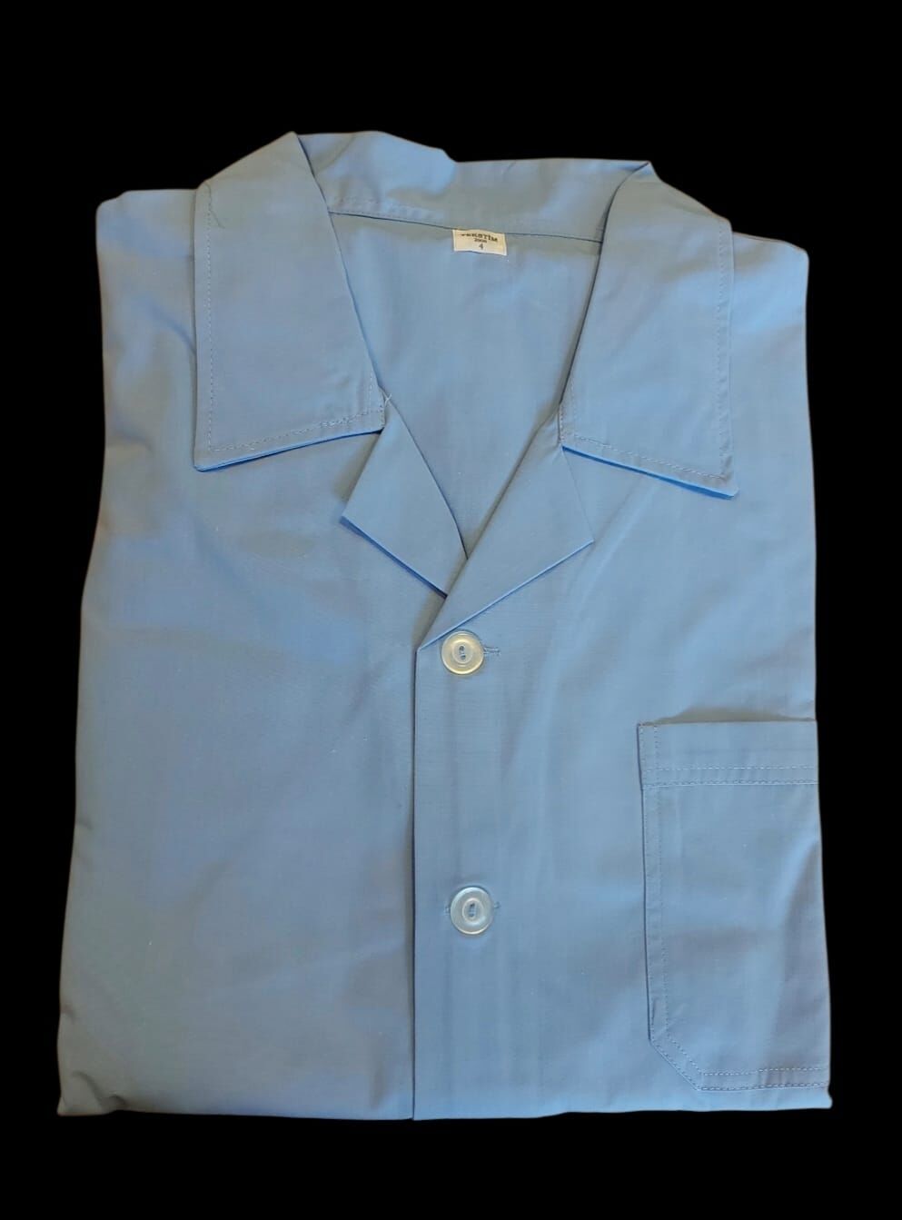 Mavi Renk Nostaljik Askeri Öğrenci Pijama Takımı Paketinde (4 Numara/XXL Beden)